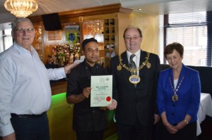 Pat Chapman with Abul Monsur and Mayor and Mayoress of Chapman